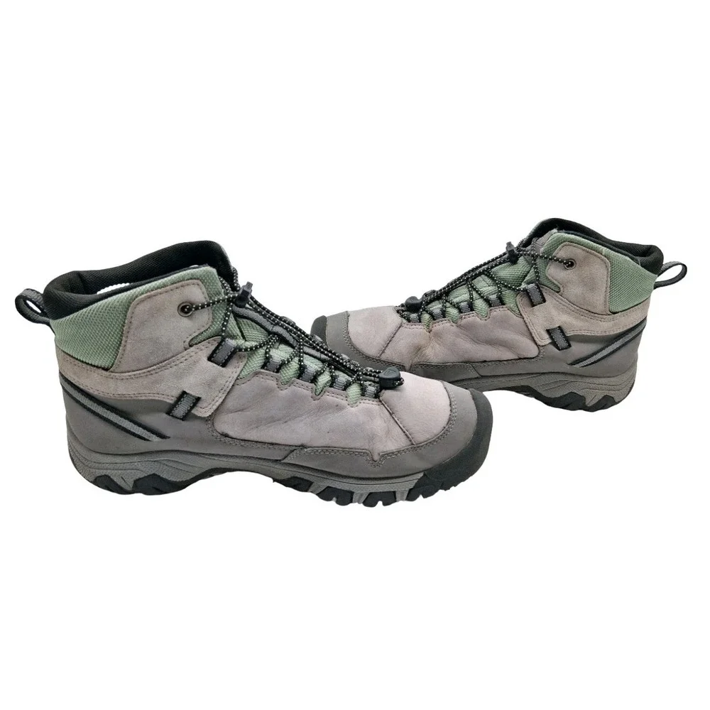 Keen Boots Mens Size US 7 Gray Nubuck Waterproof Ankle Winter Hiking Trail